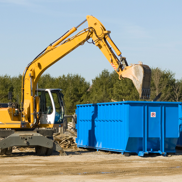 what size residential dumpster rentals are available in Cottekill